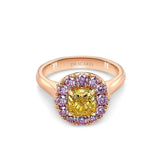 Yellow & Pink Diamond Engagement Ring - Dracakis Jewellers